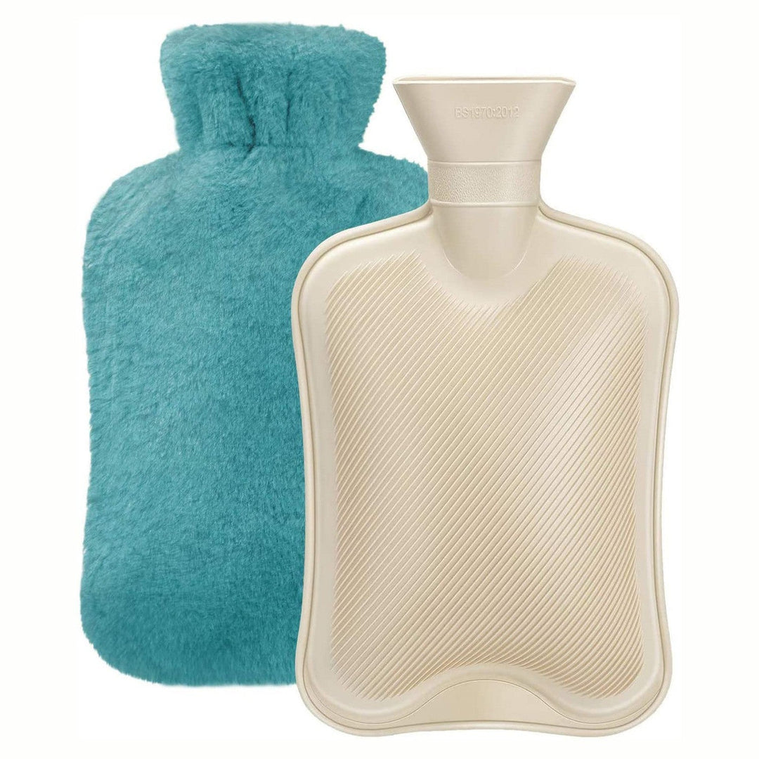 Plüsch Wärmflasche mit Bezug | Weiche Wärmflasche mit langanhaltender Wärmespeicherung für Bett, Sofa und kalte Abende