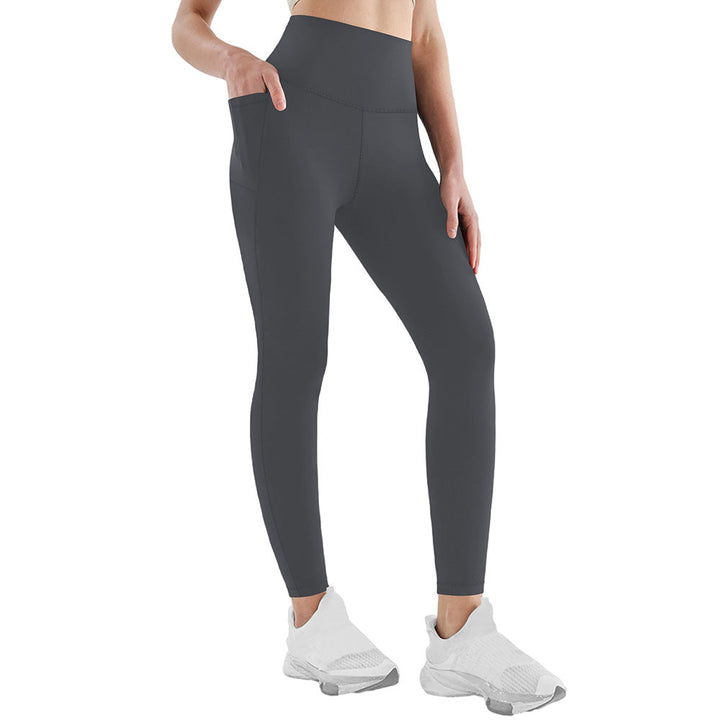 Damen Sport Leggings mit hoher Taille | Stretch-Leggings mit Seitentaschen und elastischem Bund für Fitness, Yoga und Laufen