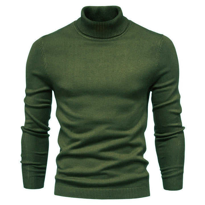 Herren Rollkragenpullover aus 100% Wolle | Warmer Wollpullover mit Rippstrickbündchen für Büro, Freizeit und kalte Tage