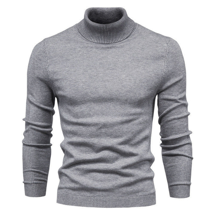 Herren Rollkragenpullover aus 100% Wolle | Warmer Wollpullover mit Rippstrickbündchen für Büro, Freizeit und kalte Tage