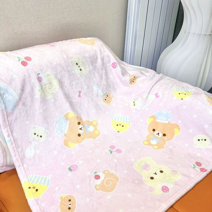 Cartoon Kuscheldecke | Weiche Plüschdecke mit niedlichem Cartoon-Muster für Sofa, Kinderzimmer und gemütliche Abende