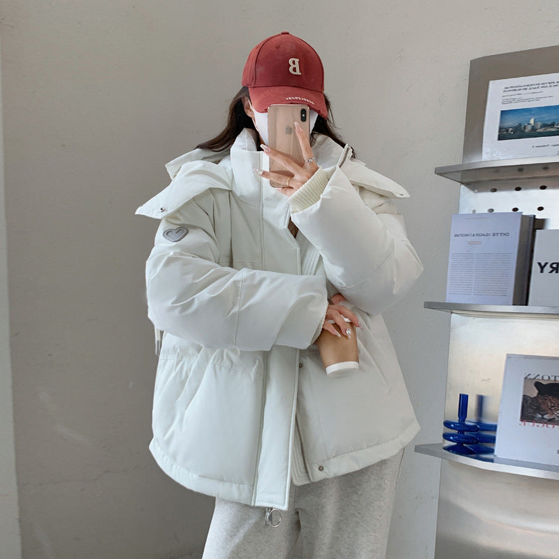 Damen Oversize Steppjacke mit Kapuze | Thermowattierte Winterjacke mit wasserabweisender Oberfläche und Reißverschlusstaschen