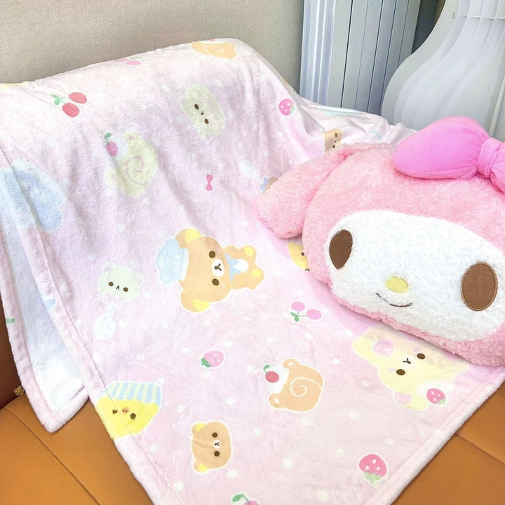 Cartoon Kuscheldecke | Weiche Plüschdecke mit niedlichem Cartoon-Muster für Sofa, Kinderzimmer und gemütliche Abende