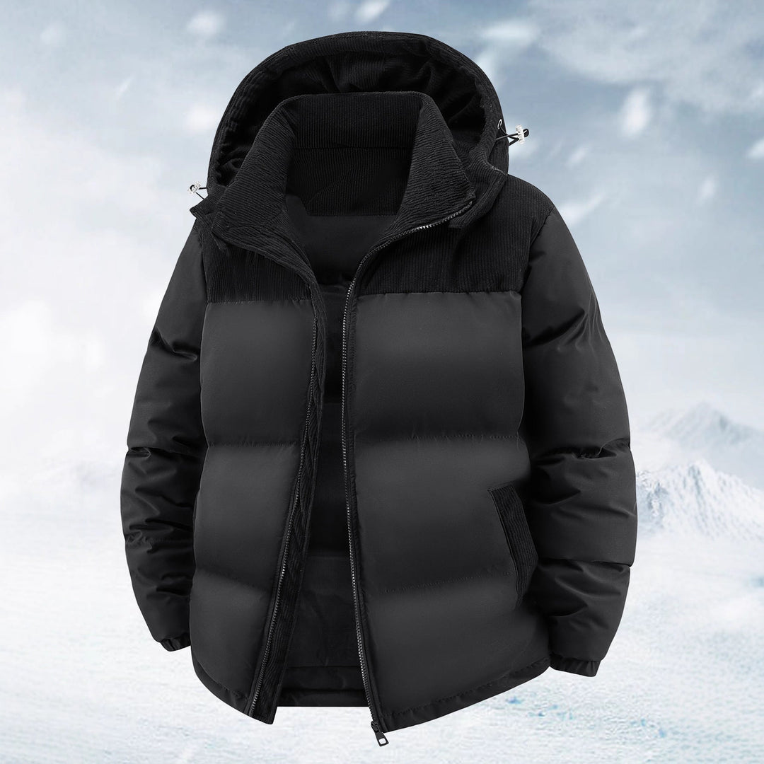 Damen Winterjacke wasserabweisend | Warm gefütterte Jacke mit abnehmbarer Kapuze, lockerem Schnitt und Reißverschlusstaschen