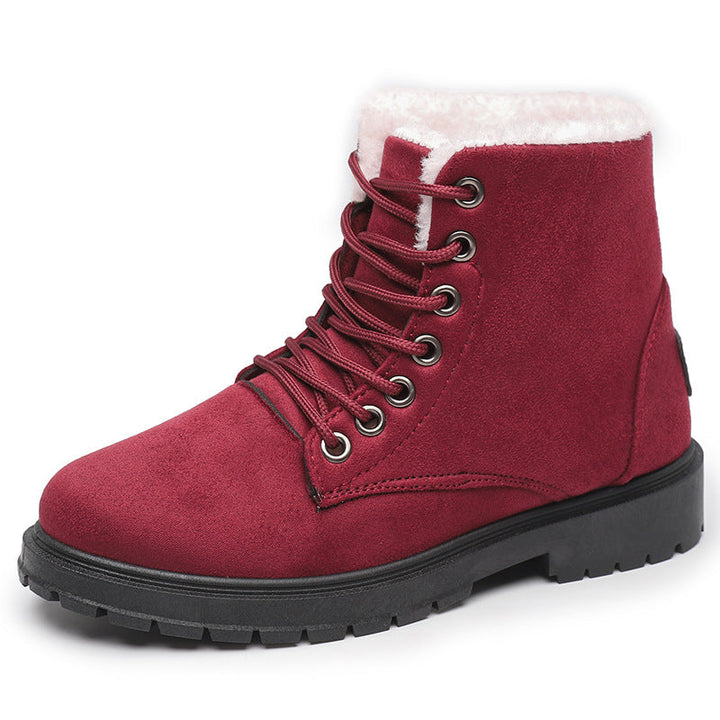 Damen Winterstiefel mit Warmfutter | Wasserabweisende Schneestiefel mit rutschfester Profilsohle für Winter und Alltag