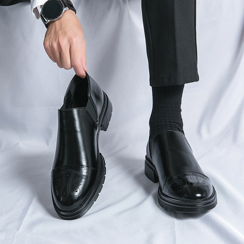 Herren Slipper aus Echtleder | Bequeme Slip-On Schuhe mit Gepolsterter Innensohle | Elegant für Alltag, Büro &amp; Freizeit