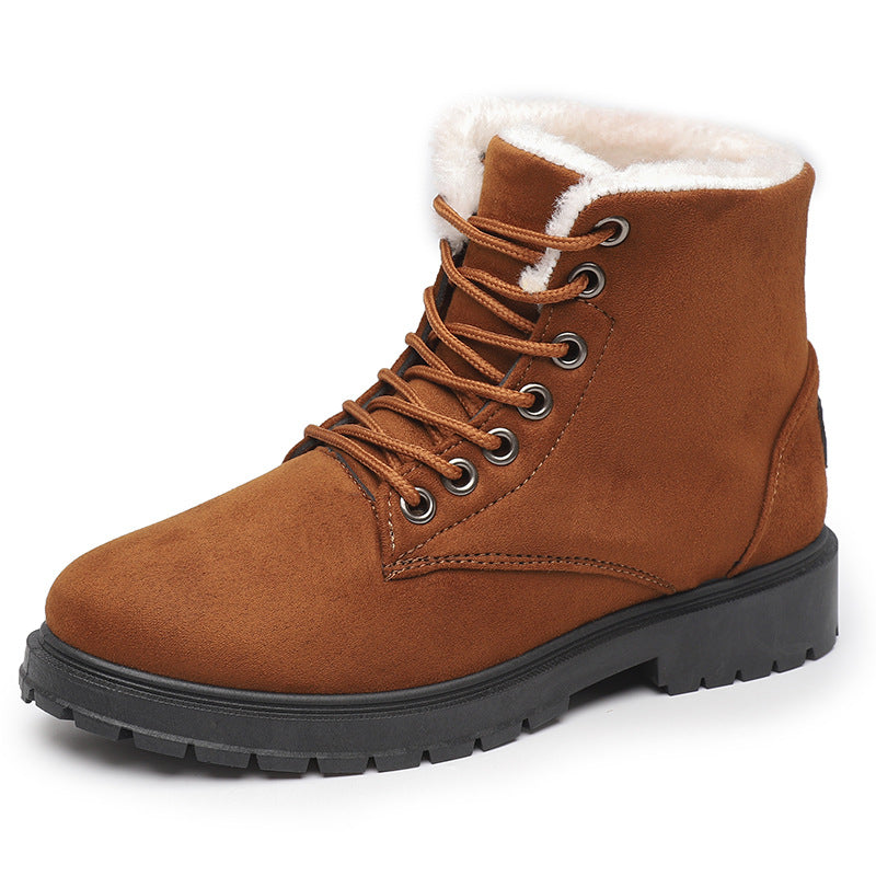 Damen Winterstiefel mit Warmfutter | Wasserabweisende Schneestiefel mit rutschfester Profilsohle für Winter und Alltag