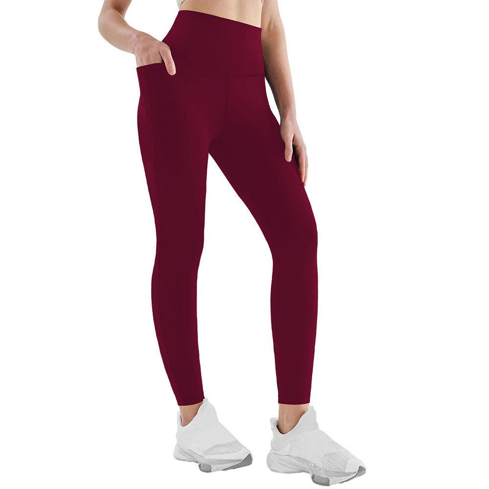 Damen Sport Leggings mit hoher Taille | Stretch-Leggings mit Seitentaschen und elastischem Bund für Fitness, Yoga und Laufen