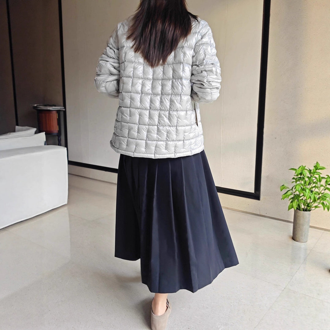 Damen Steppjacke glänzend | Leichte Übergangsjacke mit Wärmeisolierung, atmungsaktivem Stoff und praktischen Seitentaschen