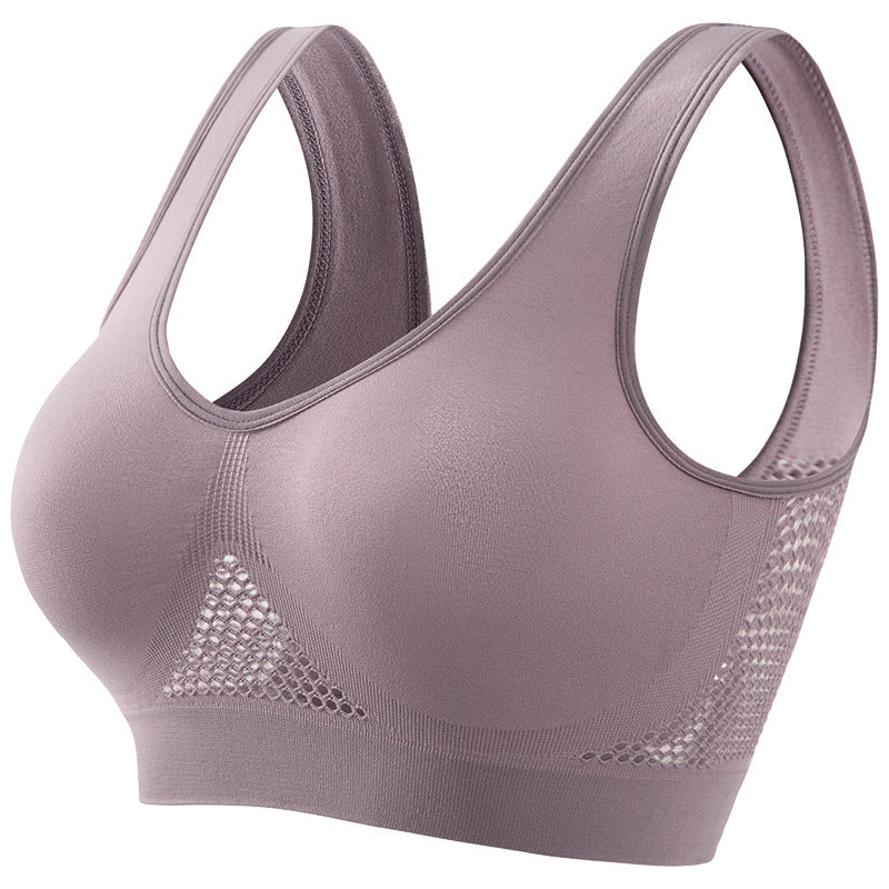 Soutien-gorge de sport sans armatures avec mesh respirant | sans coutures &amp; invisible sous les vêtements | maintien fort &amp; confort | lot de 2