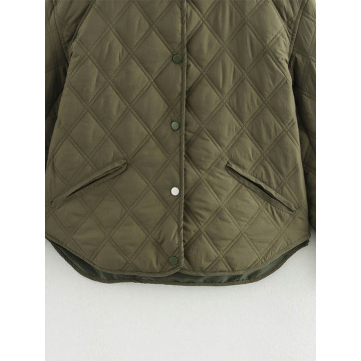 Damen Steppjacke mit herausnehmbarer Kapuze | Warme Übergangsjacke mit bequemem Schnitt, Steppmuster und Seitentaschen