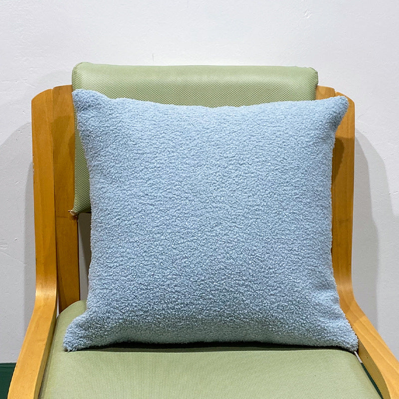Kuschelkissen mit Teddyfleece-Bezug | Weiches Dekokissen mit Polyesterfüllung und Reißverschluss für Sofa, Sessel und Bett