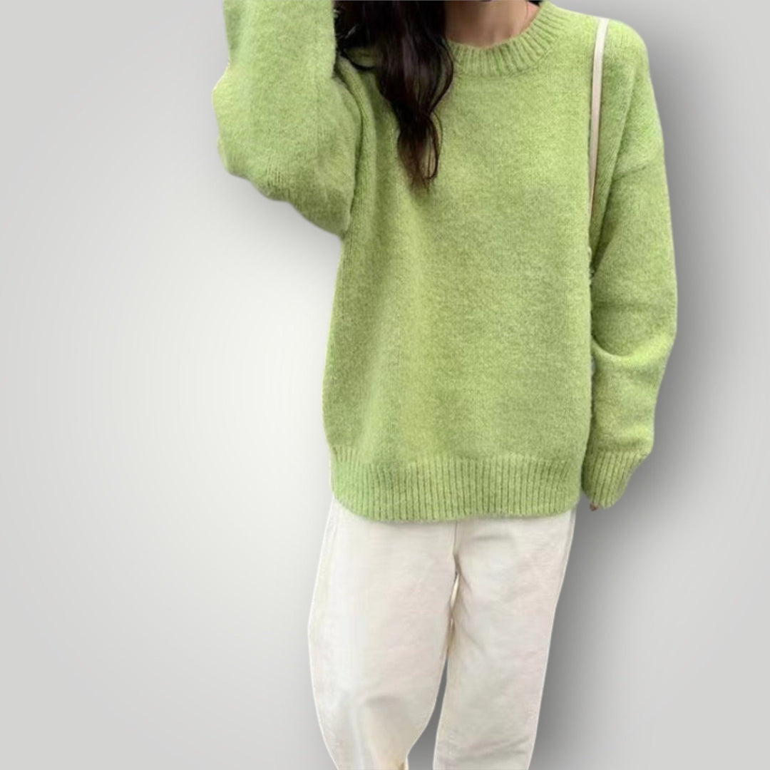 Damen Oversize Pullover mit langen Ärmeln | Weicher, warmer Langarmpullover mit lockerem Schnitt für Herbst und Winter