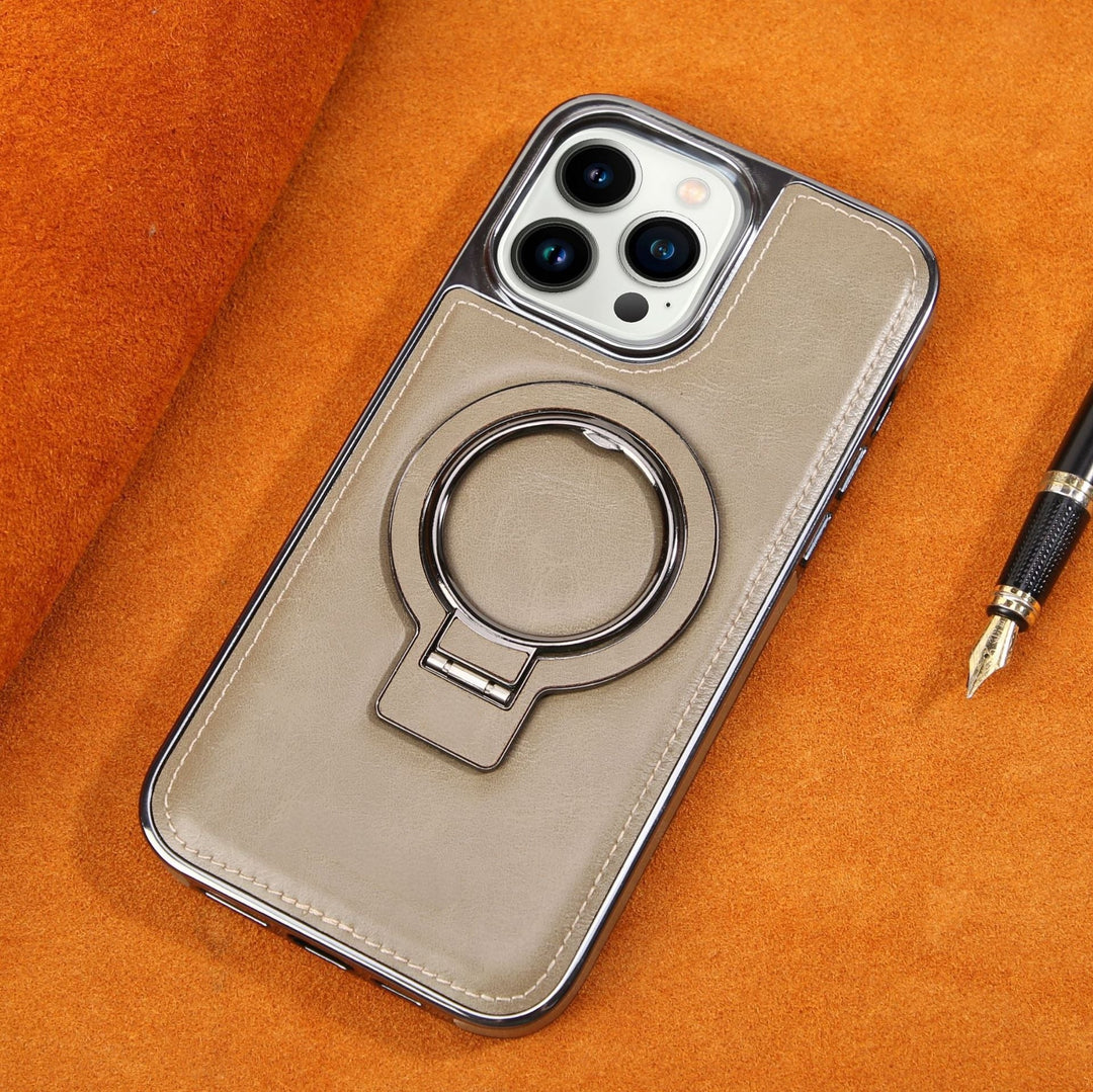 Puzdro na iPhone | Klasické kožené puzdro s magnetickou funkciou | Funkcia stojana a ochrana kamery
