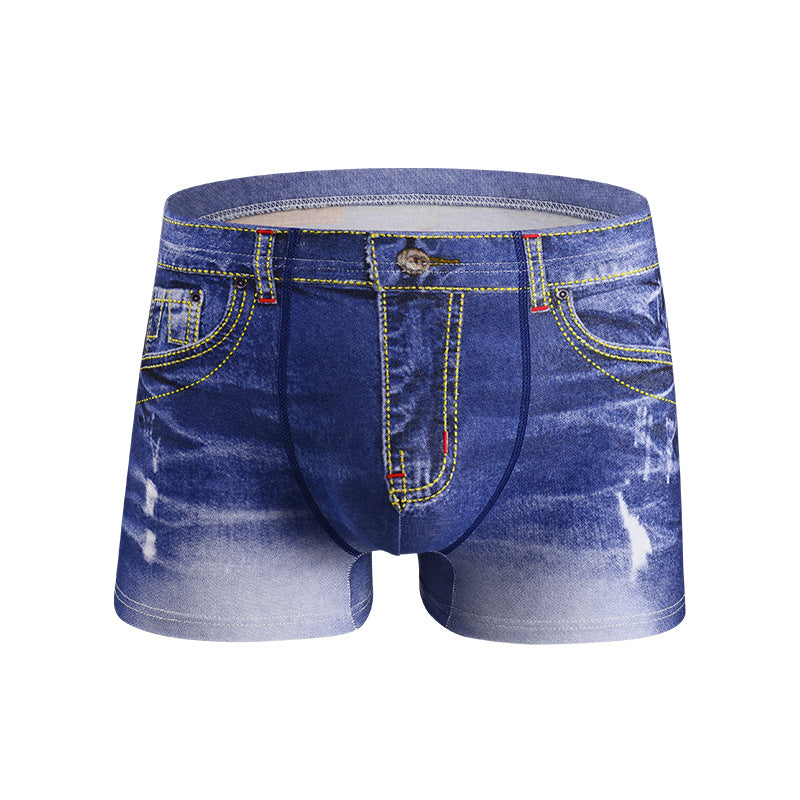 Herren Unterwäsche im Denim-Look | Atmungsaktiv &amp; flexibel, bequemer Sitz | Baumwoll-Mix mit Stretch | Größen L–4XL