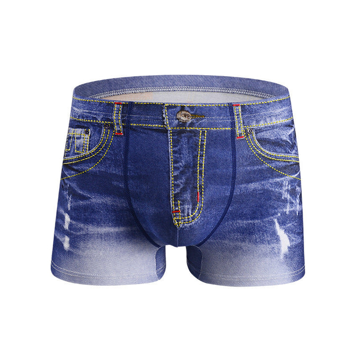 Herren Unterwäsche im Denim-Look | Atmungsaktiv &amp; flexibel, bequemer Sitz | Baumwoll-Mix mit Stretch | Größen L–4XL