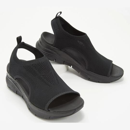 Orthopädische Damen Sandalen mit Memory-Foam | 3 cm Absatz, rutschfest | Weiches Fußbett, bequem für Alltag &amp; Urlaub