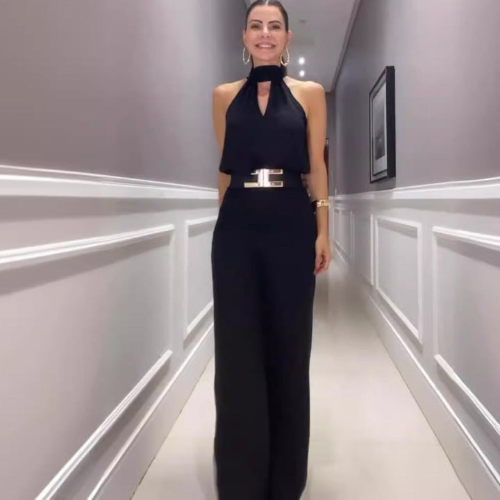Damen Sommer-Jumpsuit im minimalistischen Design | Vielseitiger Zweiteiler-Look | Leichtes Outfit für warme Tage