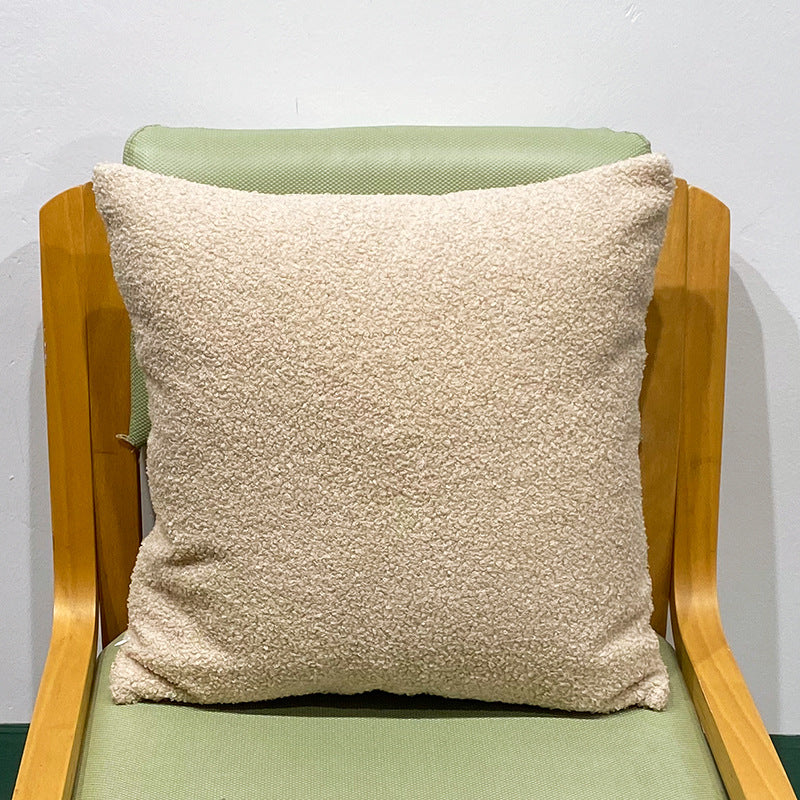Kuschelkissen mit Teddyfleece-Bezug | Weiches Dekokissen mit Polyesterfüllung und Reißverschluss für Sofa, Sessel und Bett