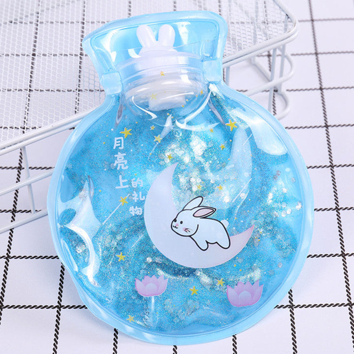 Kawaii Wärmflasche mit Stoffbezug | Weiche Wärmflasche mit niedlichem Motiv für Bauch, Rücken und kalte Füße | Für Zuhause und Reisen