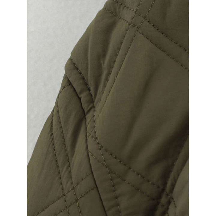 Damen Steppjacke mit herausnehmbarer Kapuze | Warme Übergangsjacke mit bequemem Schnitt, Steppmuster und Seitentaschen