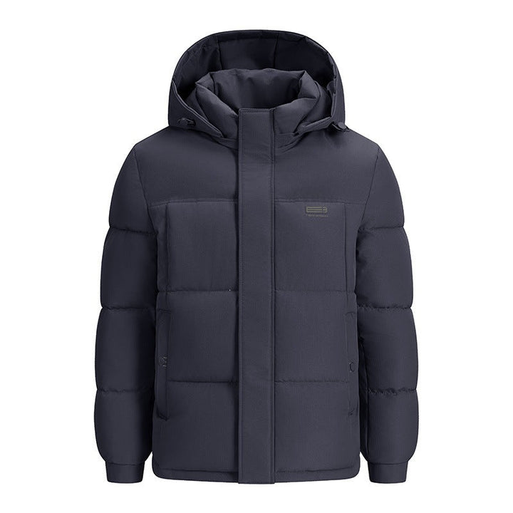 Herren Winterjacke wattiert | Warme Jacke mit verstellbarer Kapuze und Reißverschlusstaschen für Alltag und Outdoor-Aktivitäten