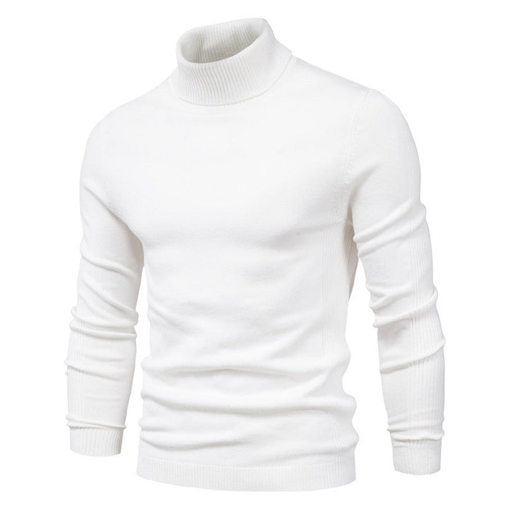 Herren Rollkragenpullover aus 100% Wolle | Warmer Wollpullover mit Rippstrickbündchen für Büro, Freizeit und kalte Tage