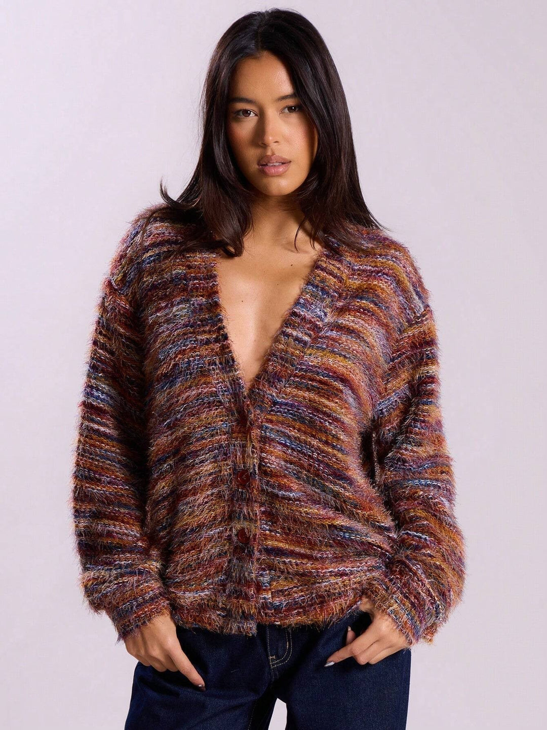 Damen Oversized Strickpullover mit schulterfreiem Ausschnitt | Lockerer Langarmpullover mit Rippenstrick und weicher Strickstruktur