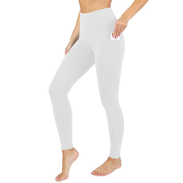 Damen Sport Leggings mit hoher Taille | Stretch-Leggings mit Seitentaschen und elastischem Bund für Fitness, Yoga und Laufen