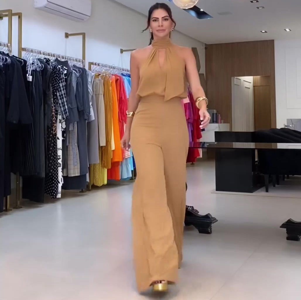 Damen Sommer-Jumpsuit im minimalistischen Design | Vielseitiger Zweiteiler-Look | Leichtes Outfit für warme Tage