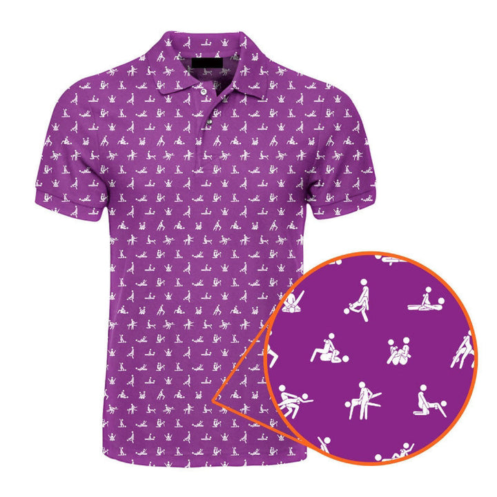 Herren Poloshirt mit Print | Atmungsaktives Stretch Polo im Slim Fit | Freizeitshirt für Alltag, Urlaub &amp; Freizeit