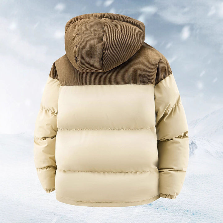 Damen Winterjacke wasserabweisend | Warm gefütterte Jacke mit abnehmbarer Kapuze, lockerem Schnitt und Reißverschlusstaschen