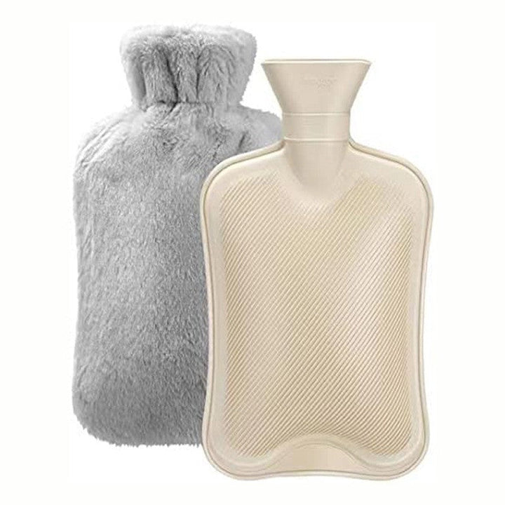 Plüsch Wärmflasche mit Bezug | Weiche Wärmflasche mit langanhaltender Wärmespeicherung für Bett, Sofa und kalte Abende