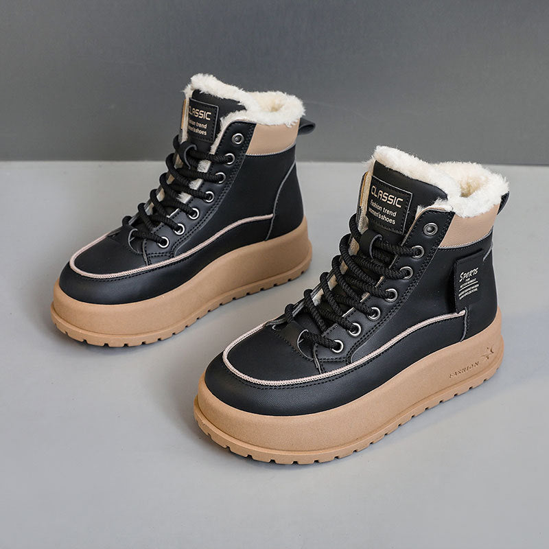 Damen Winterstiefel mit Flauschfutter | Warme Stiefel mit rutschfester Sohle und bequemer Passform für kalte Tage