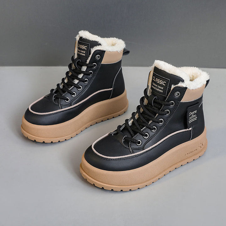 Damen Winterstiefel mit Flauschfutter | Warme Stiefel mit rutschfester Sohle und bequemer Passform für kalte Tage