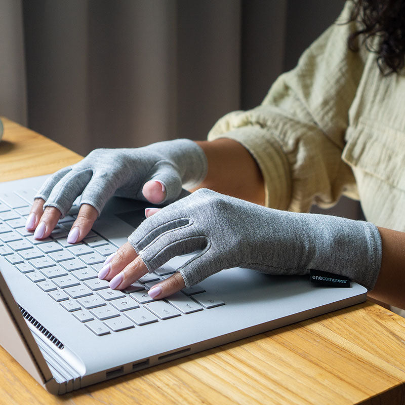 Guanti compressivi in fibra di bambù | Punta dita aperte per uso quotidiano e lavoro | Supporto per mani rigide e affaticate