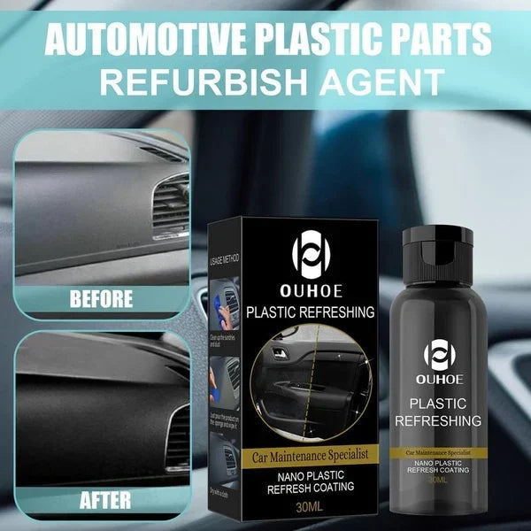 Kunststoff-Pflegeset fürs Auto 2er-Pack | Bringt verblasste Kunststoffteile wieder zum Glänzen | UV-Schutz, wasser- &amp; staubabweisend | 30/50 ml
