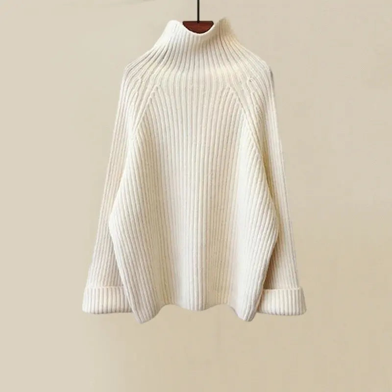 Damen Strick Set 3-teilig | Rollkragenpullover, Weste &amp; High-Waist Hose | Elegantes Winter Outfit
