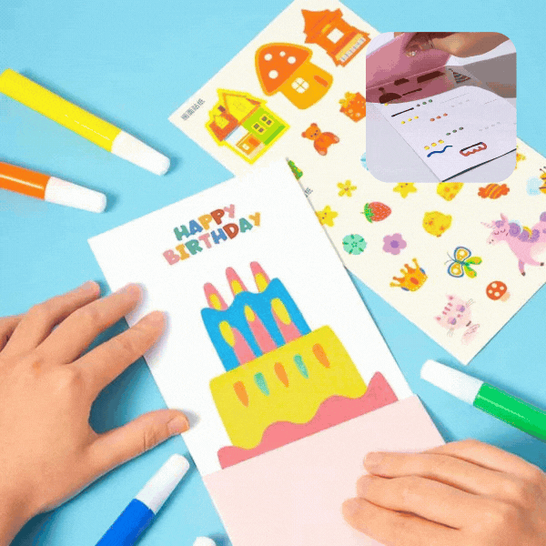 Kinder Rakel-Malkit | Kreatives Malen &amp; Zeichnen | Farben, Stifte &amp; Papiere inklusive, altersgerecht 3–6 Jahre