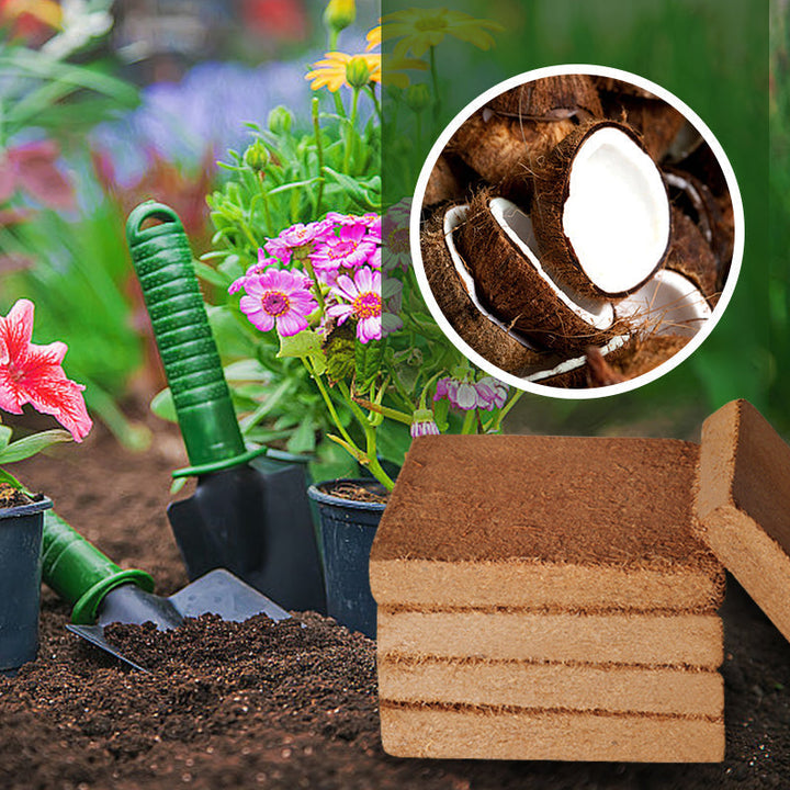Kokosfaser-Substrat für Pflanzen | Lockeres Wachstum, bessere Drainage &amp; Luft an den Wurzeln | Rehydrierbarer Coco Coir Block