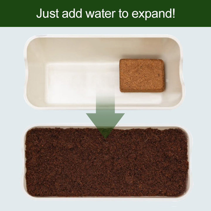 Kokosfaser-Substrat für Pflanzen | Lockeres Wachstum, bessere Drainage &amp; Luft an den Wurzeln | Rehydrierbarer Coco Coir Block