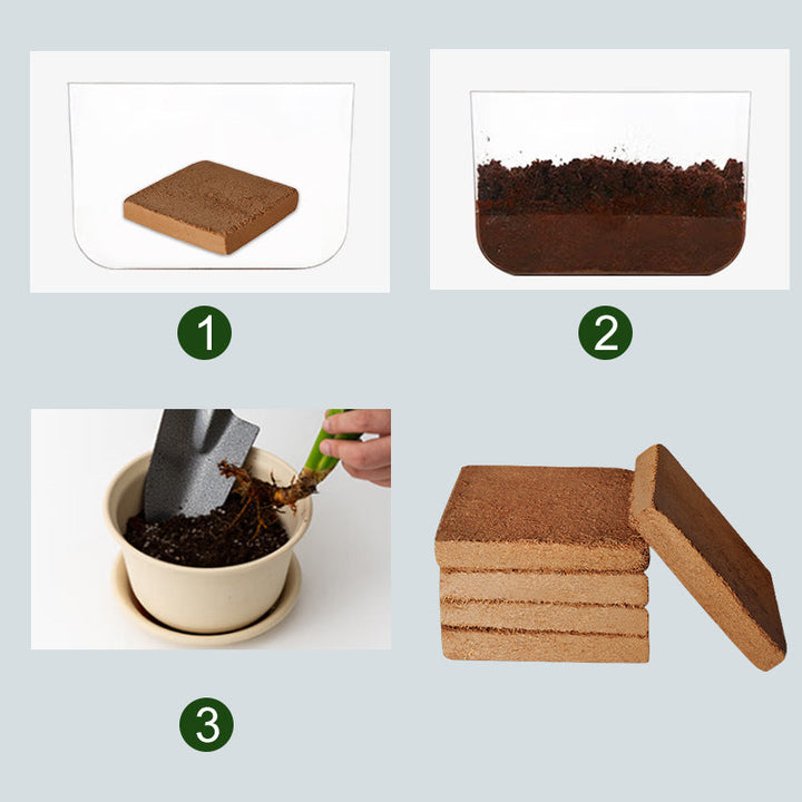 Kokosfaser-Substrat für Pflanzen | Lockeres Wachstum, bessere Drainage &amp; Luft an den Wurzeln | Rehydrierbarer Coco Coir Block