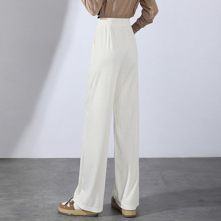 Damen Sommerhose High Waist mit weitem Bein | Leicht, knitterfrei &amp; weich fallend | Lässige Strand- &amp; Alltagshose