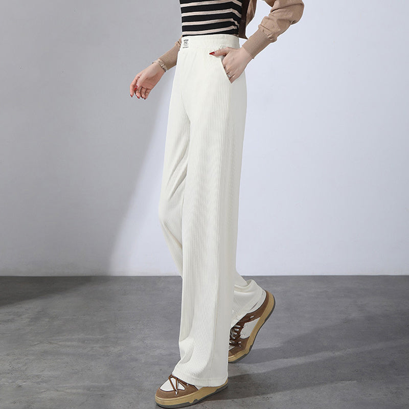 Damen Sommerhose High Waist mit weitem Bein | Leicht, knitterfrei &amp; weich fallend | Lässige Strand- &amp; Alltagshose