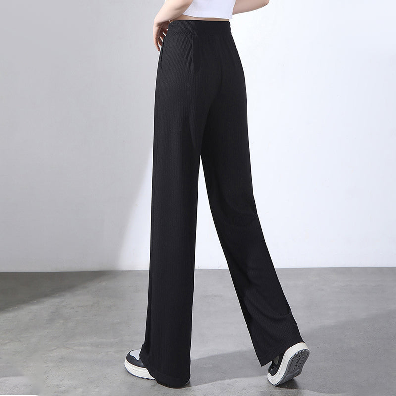 Damen Sommerhose High Waist mit weitem Bein | Leicht, knitterfrei &amp; weich fallend | Lässige Strand- &amp; Alltagshose
