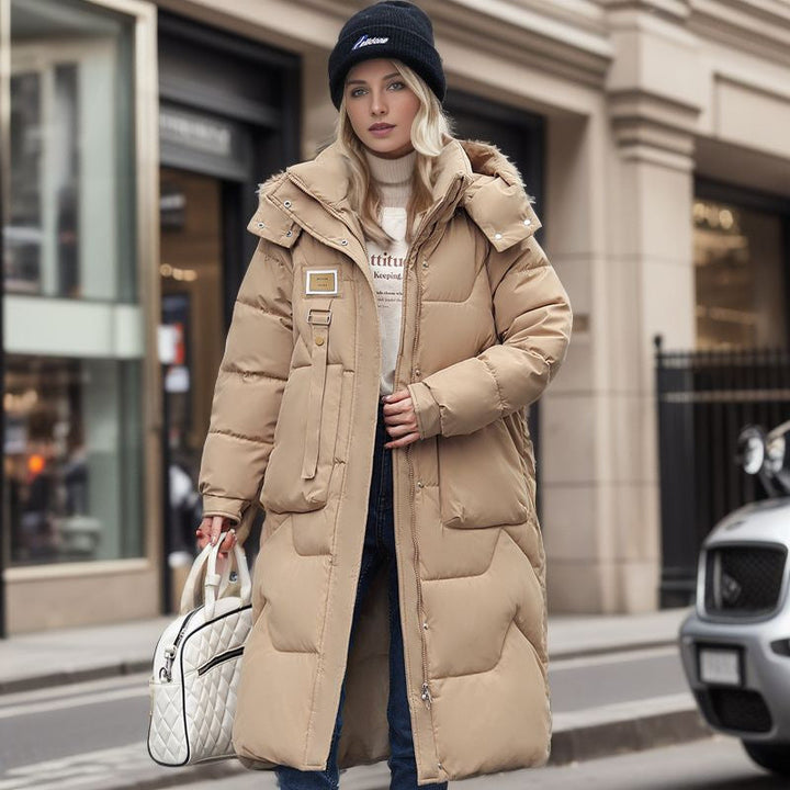 Damen Wintermantel wasserdicht mit abnehmbarer Kapuze | Warmer Winterparka mit Innenfutter und geräumigen Taschen für kalte Tage