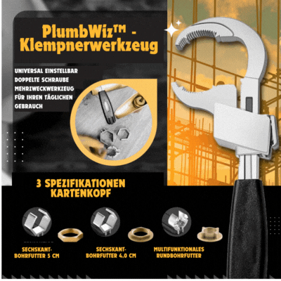 Rohrzange für Sanitärarbeiten mit ergonomischem Griff | Werkzeug für enge Stellen und präzise Montage