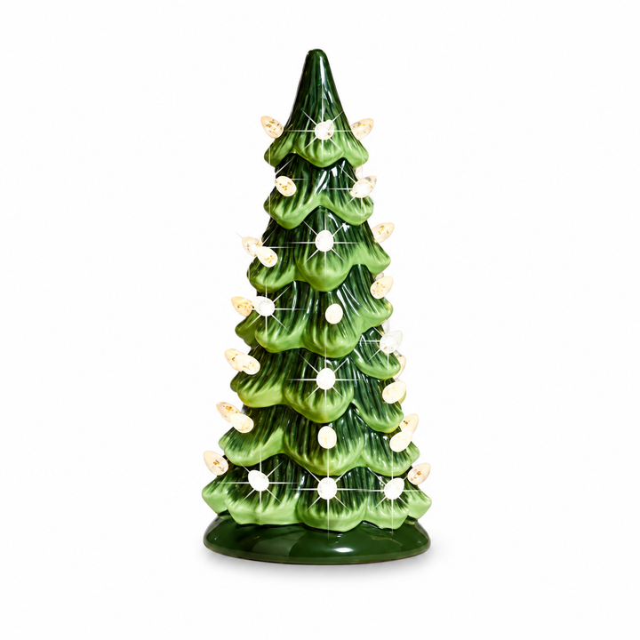 LED Weihnachtsbaum | Batteriebetriebene Tischdekoration mit bunten Lichtern, Timerfunktion und klassischer Baumform für Weihnachten