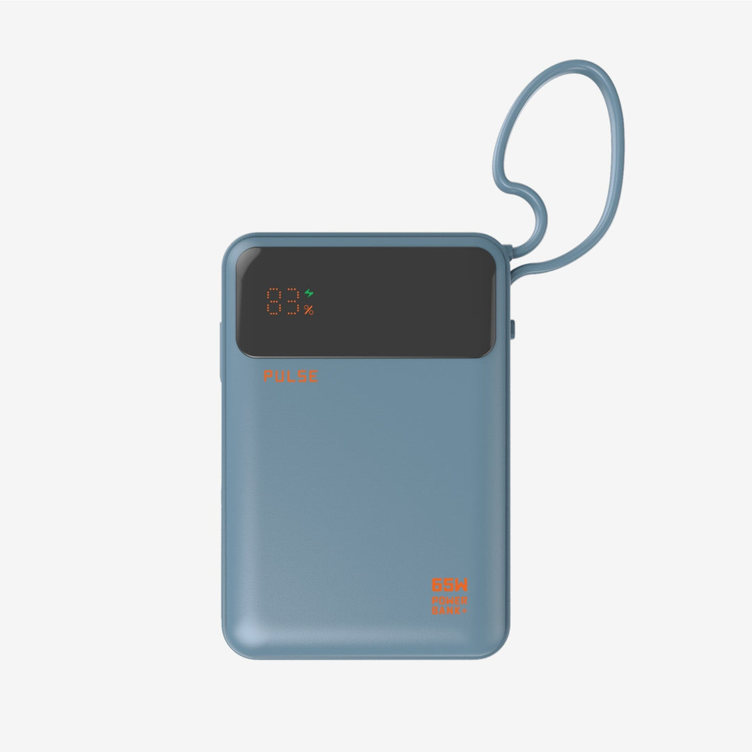 Powerbank 20.000 mAh | 65W Power Delivery mit integriertem USB-C-Kabel für Laptop, Tablet &amp; Smartphone