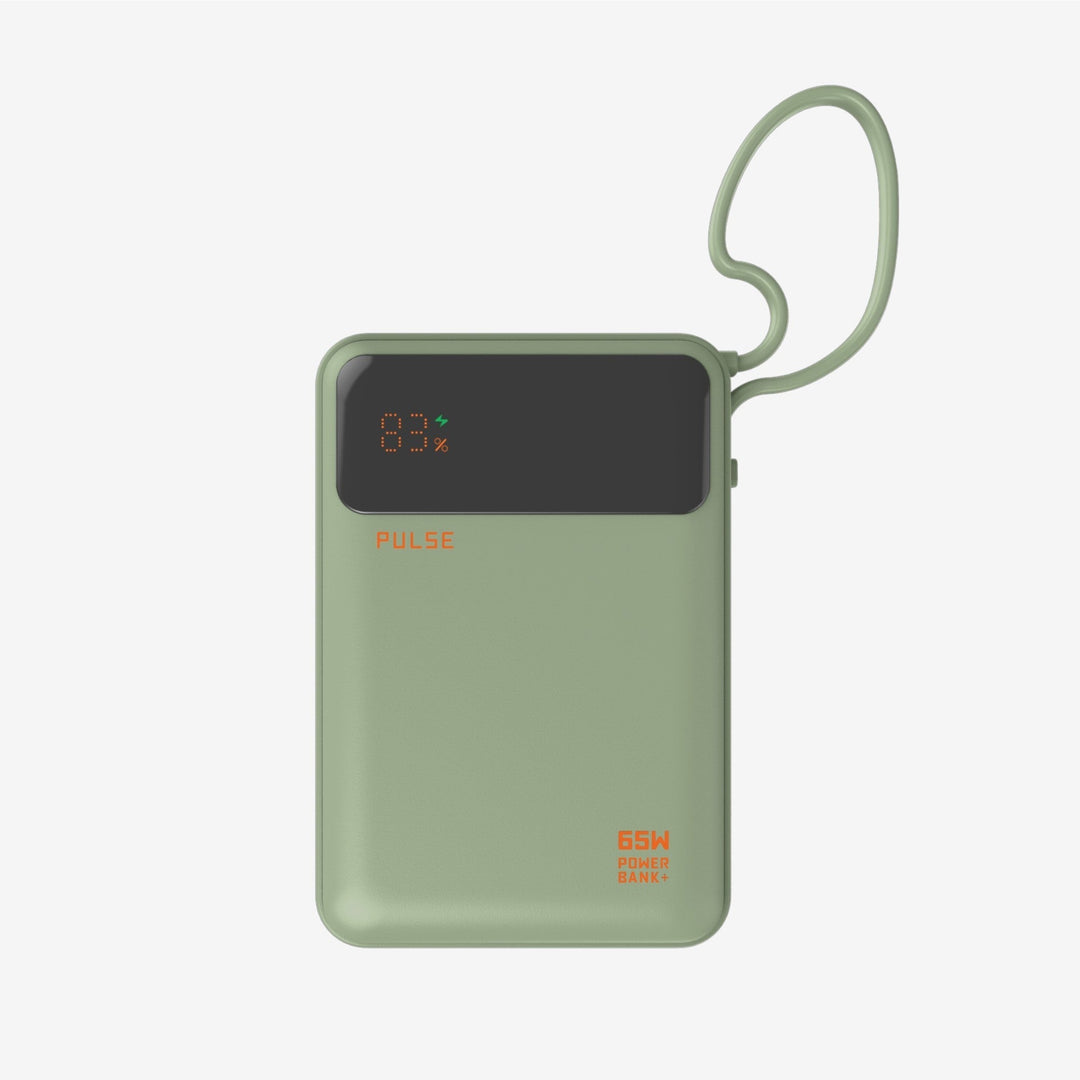 Powerbank 20.000 mAh | 65W Power Delivery mit integriertem USB-C-Kabel für Laptop, Tablet &amp; Smartphone